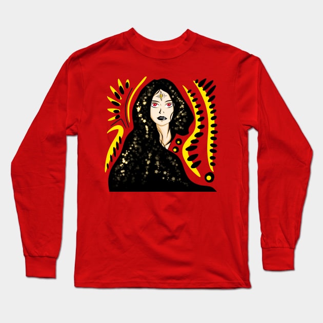 wishful thinking the stars and the future woman ecopop Long Sleeve T-Shirt by jorge_lebeau